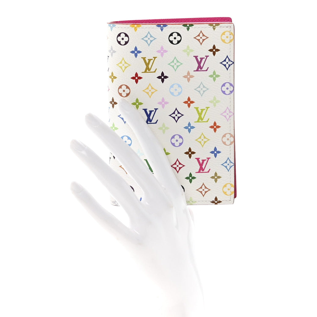 LV X TM Monogram Multicolor Passport Cover White