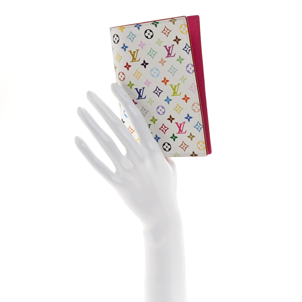 LV X TM Monogram Multicolor Passport Cover White
