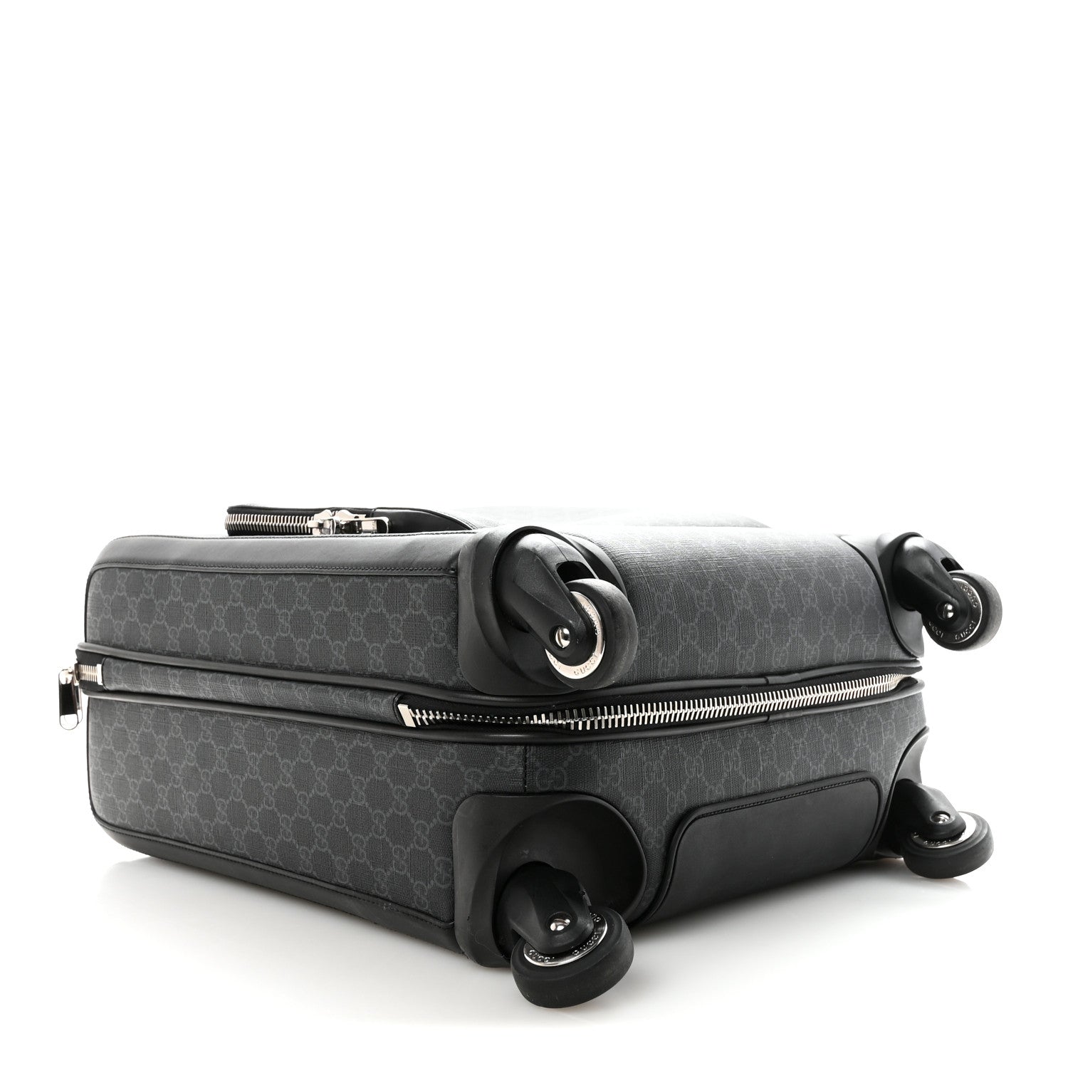GG SUPREME MONOGRAM GRAN TURISMO SUITCASE BLACK GREY