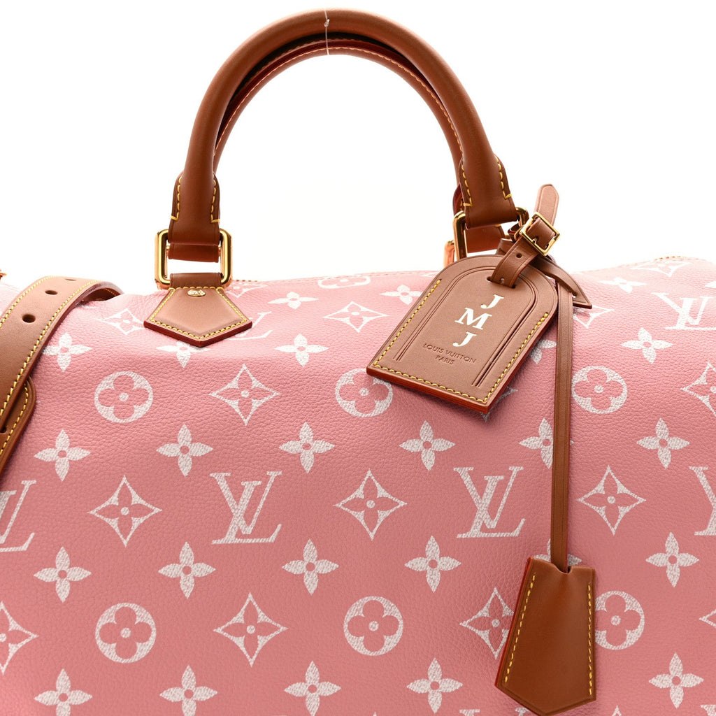 CALFSKIN MONOGRAM SPEEDY P9 BANDOULIERE 40 PINK SAKURA
