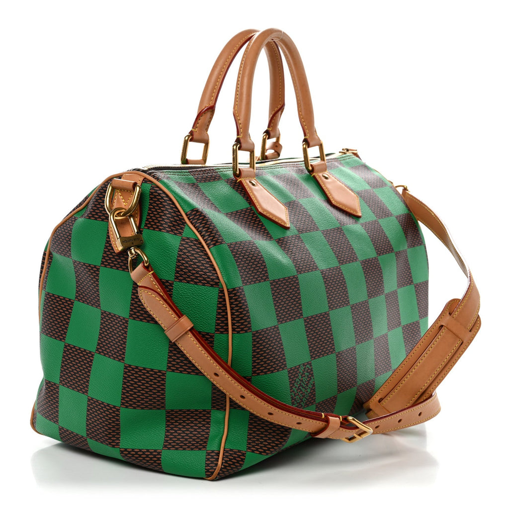 Damier Pop Speedy Bandouliere 40 Green