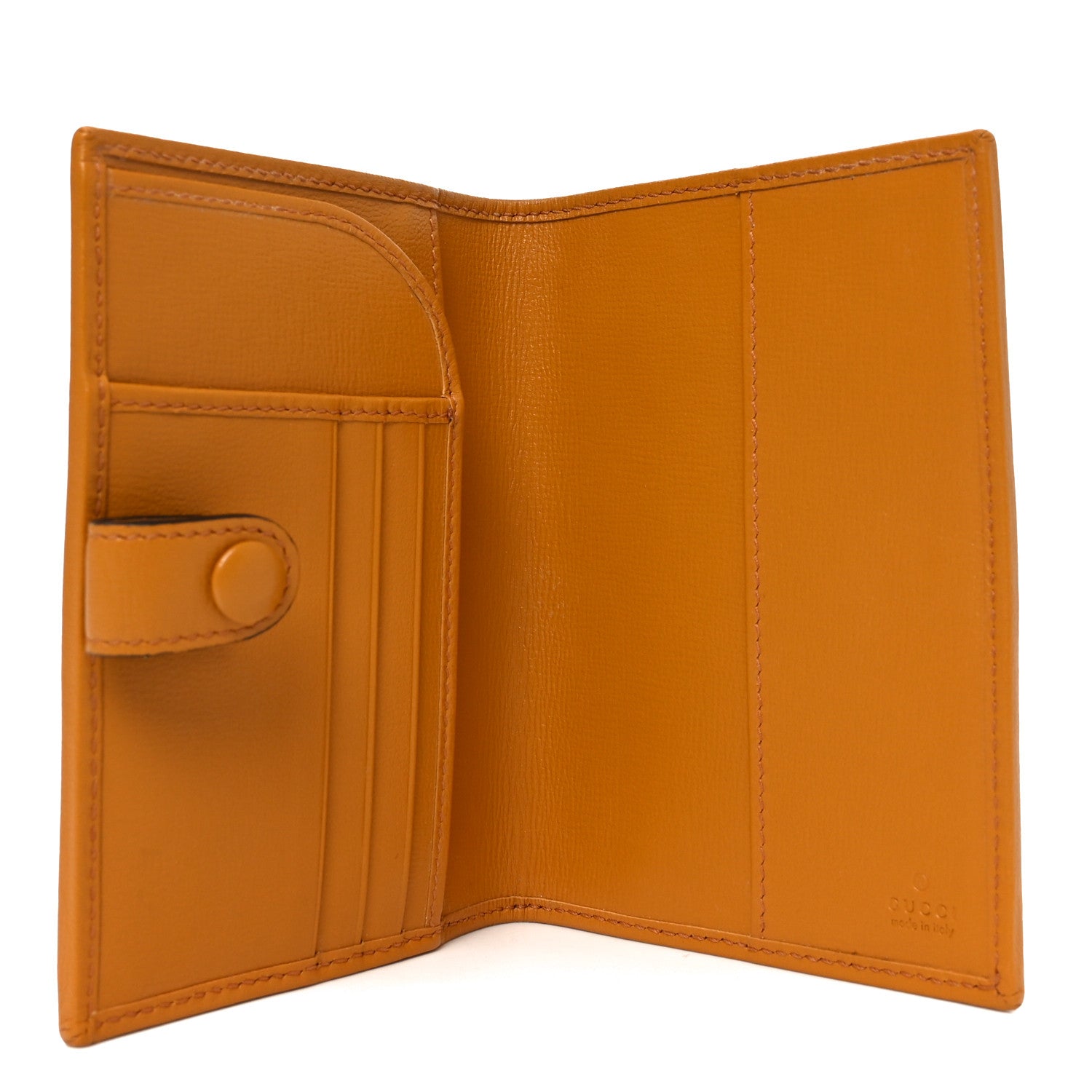 GG Supreme Monogram Azalea Calfskin Retro Interlocking G Passport Case Beige Yellow