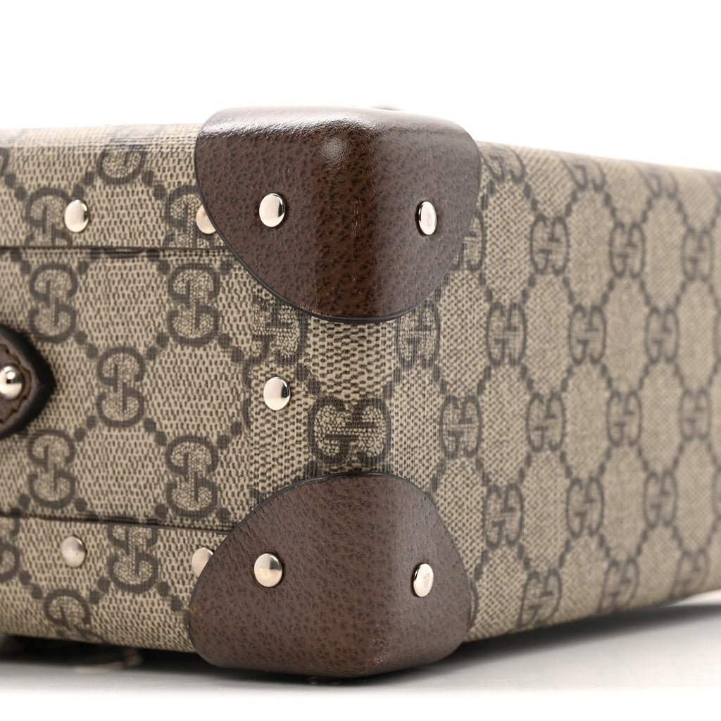 GG Supreme Monogram Globe-Trotter Beauty Case Brown