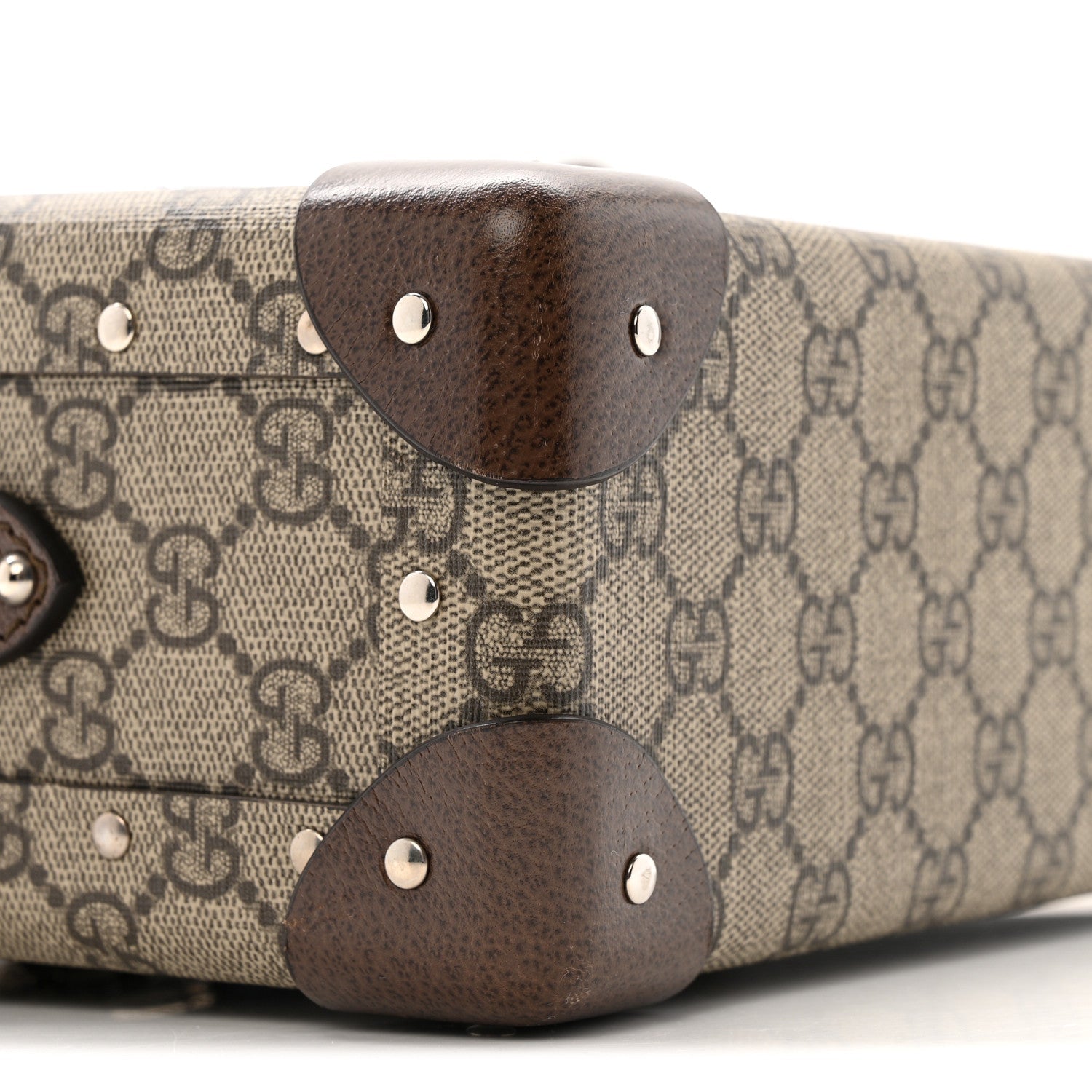 GG Supreme Monogram Globe-Trotter Beauty Case Brown