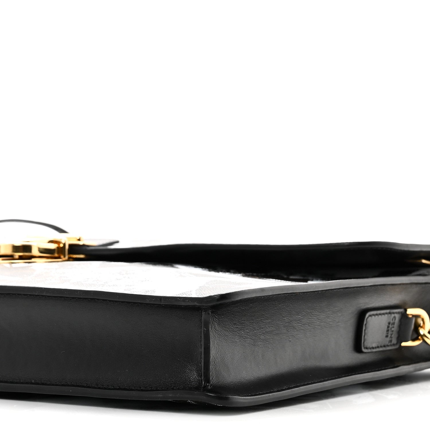Triomphe Canvas Calfskin Cartable Small Briefcase Black