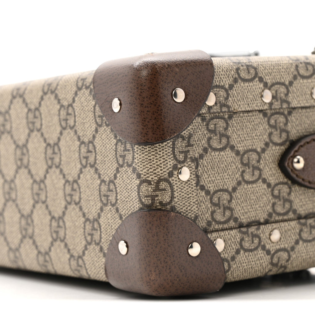 GG Supreme Monogram Globe-Trotter Beauty Case Brown
