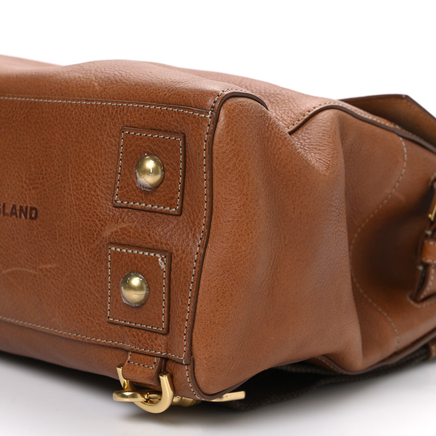 Natural Leather Cara Delevigne Convertible Satchel Oak