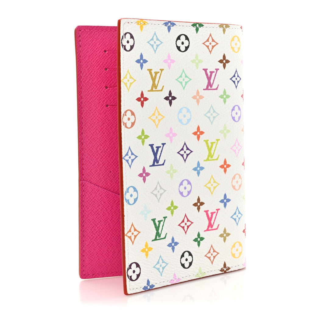LV X TM Monogram Multicolor Passport Cover White