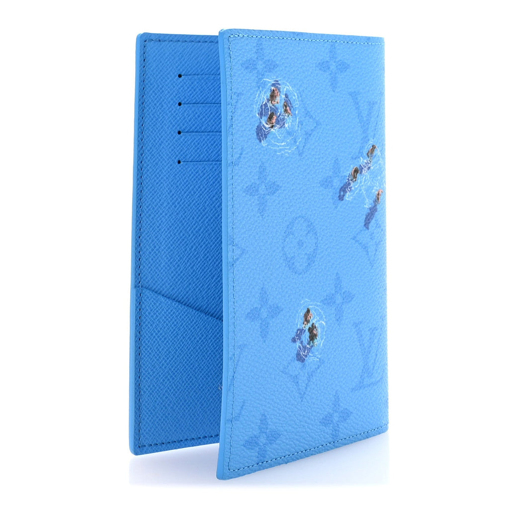 MONOGRAM SPORTS PASSPORT COVER POOL BLUE