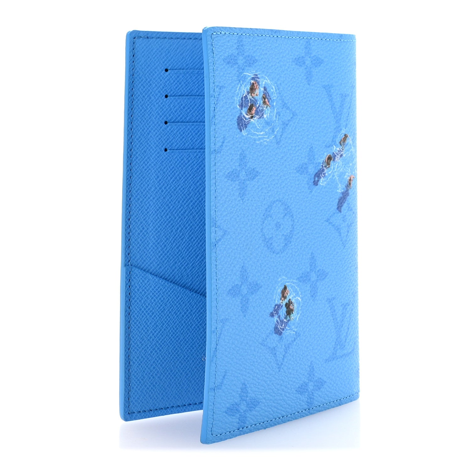 Monogram Sports Passport Cover Pool Blue