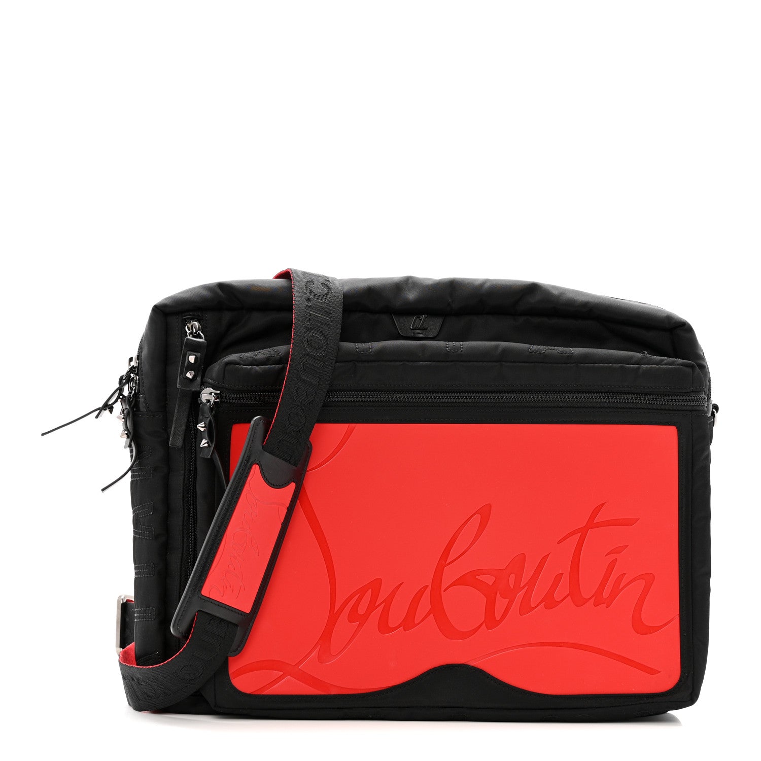 Nylon Sneaker Sole Loubideal Messenger Bag Black Loubi