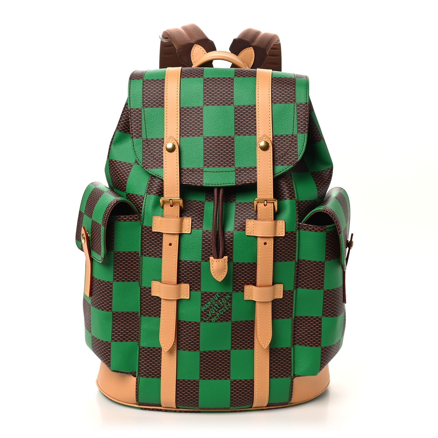 Damier Pop Christopher MM Backpack Green