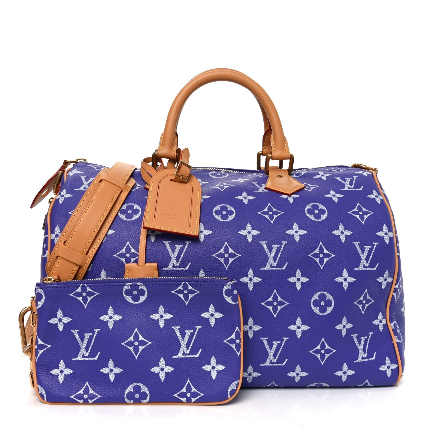 Calfskin Monogram Speedy P9 Bandouliere 40 Amethyst