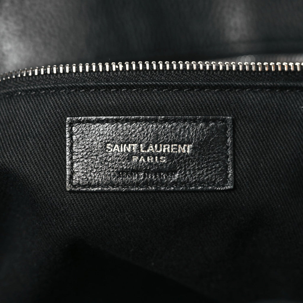 GRAINED CALFSKIN MEDIUM SOUPLE SAC DE JOUR DUFFLE BLACK