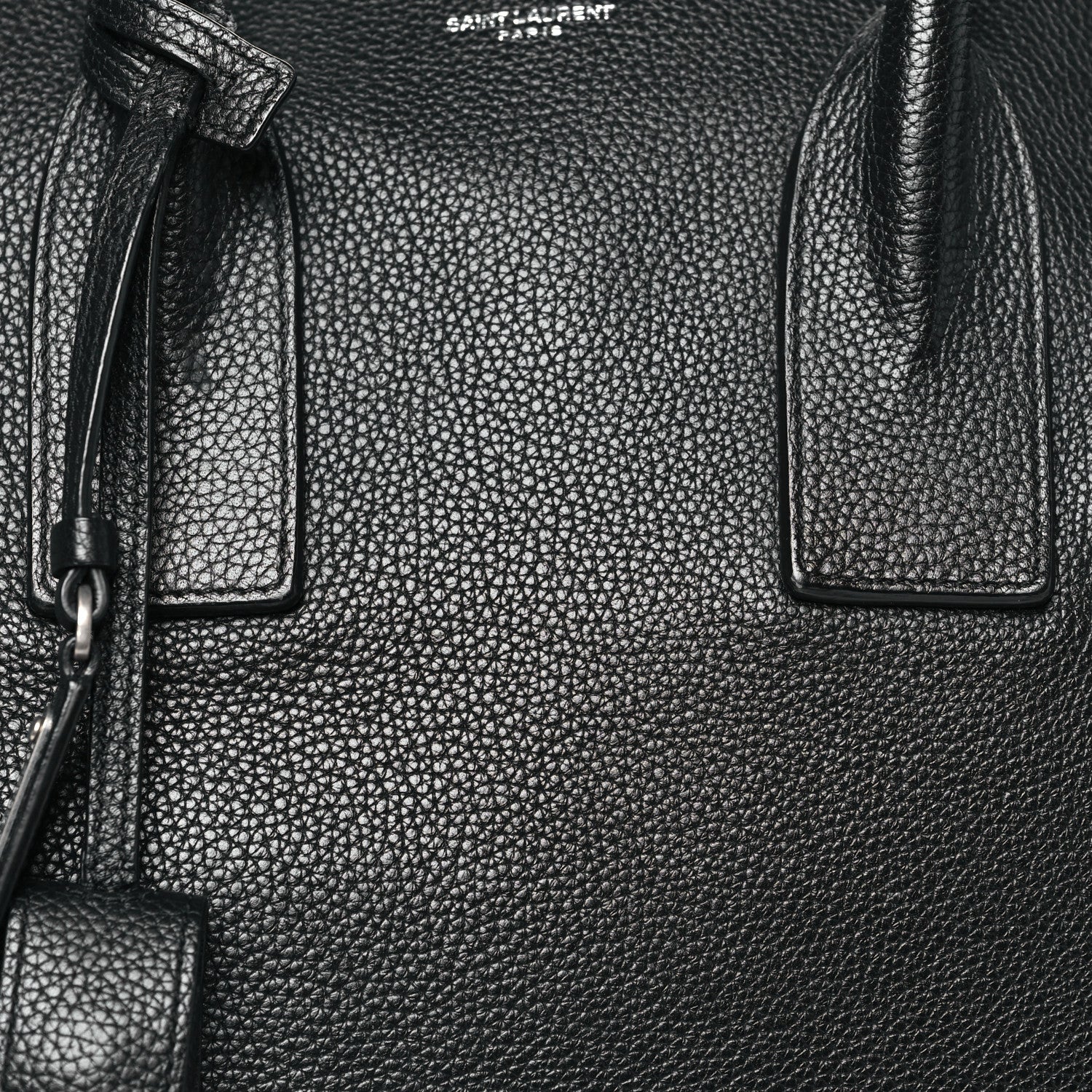 GRAINED CALFSKIN MEDIUM SOUPLE SAC DE JOUR DUFFLE BLACK
