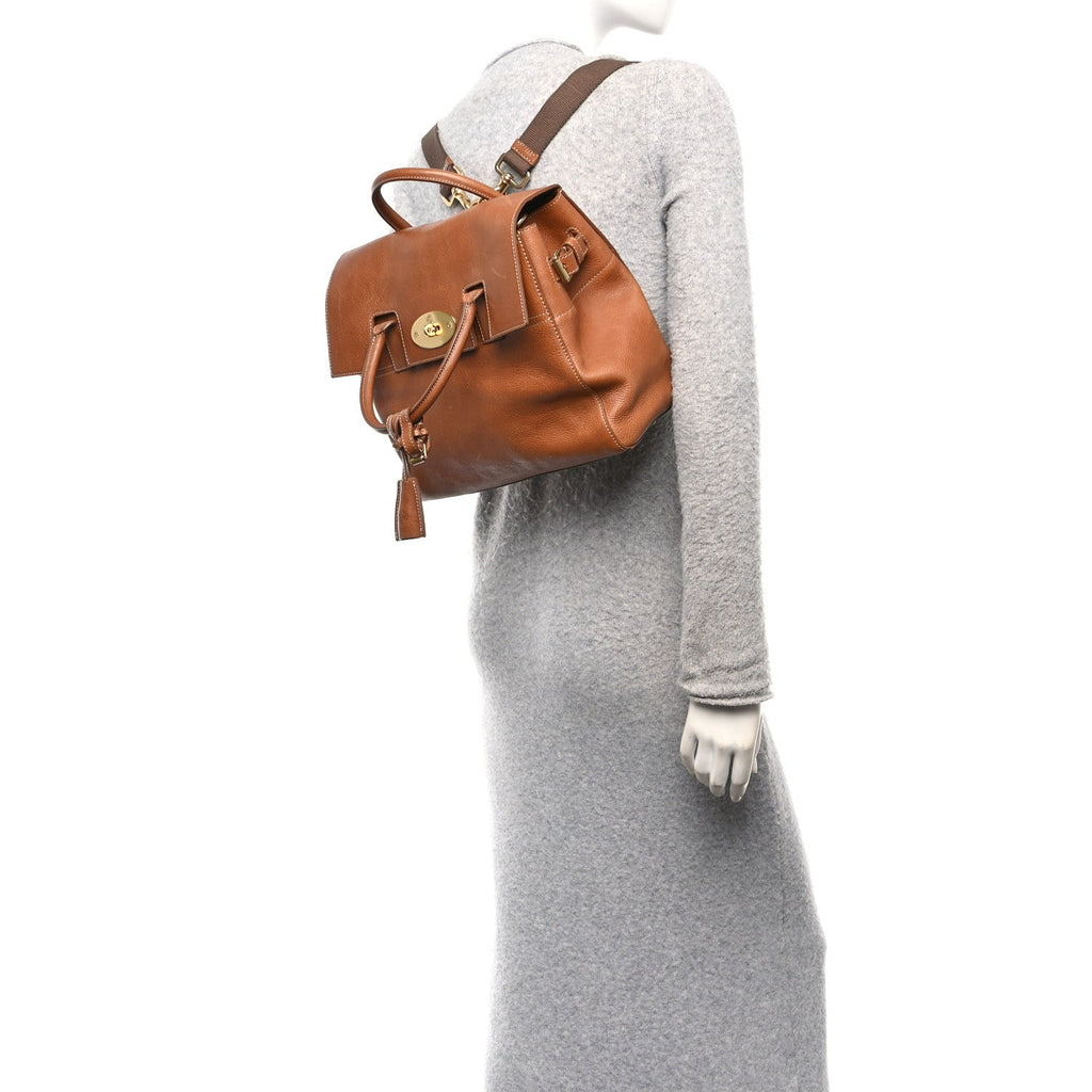 Natural Leather Cara Delevigne Convertible Satchel Oak