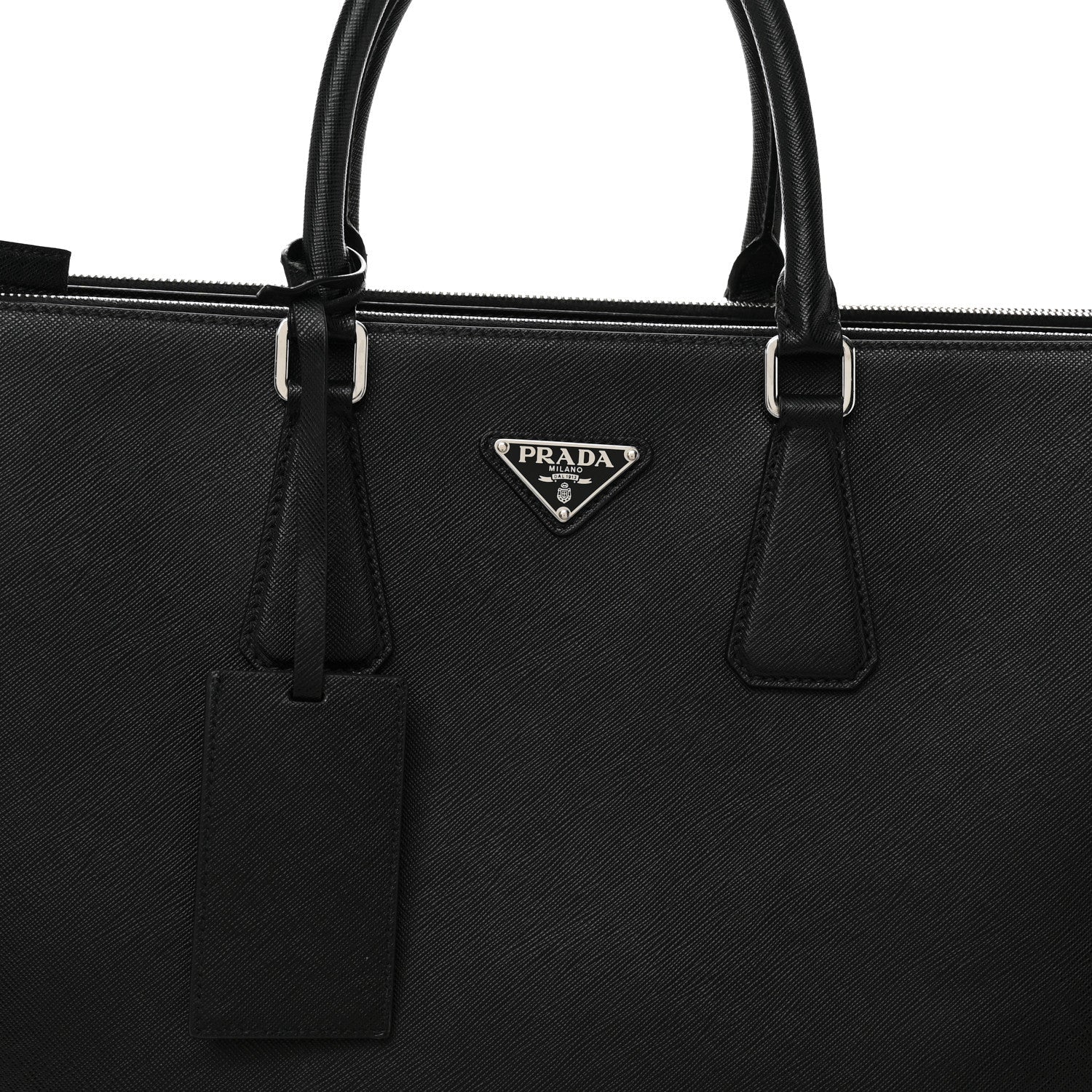 Saffiano Travel Extra Large Galleria Double Zip Black