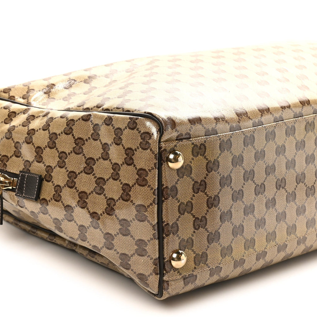 Crystal Monogram Large Carry On Duffle Bag Dark Brown