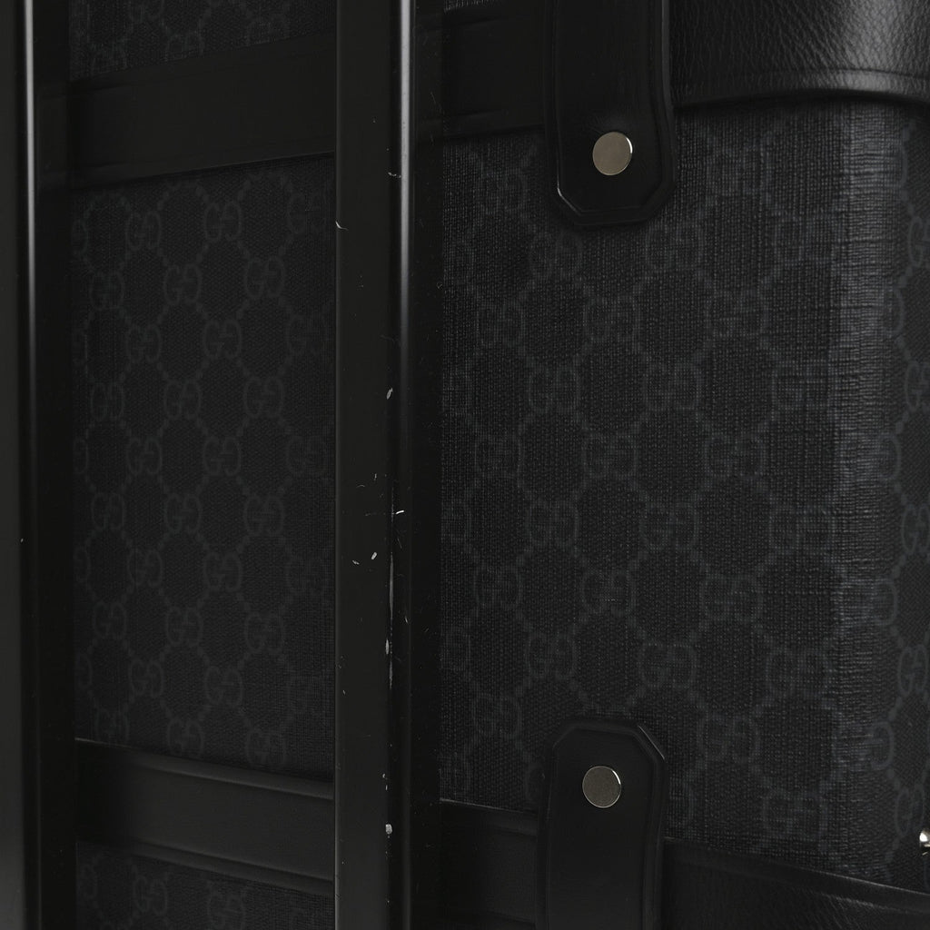 GG Supreme Monogram Globe-Trotter Carry-On Black