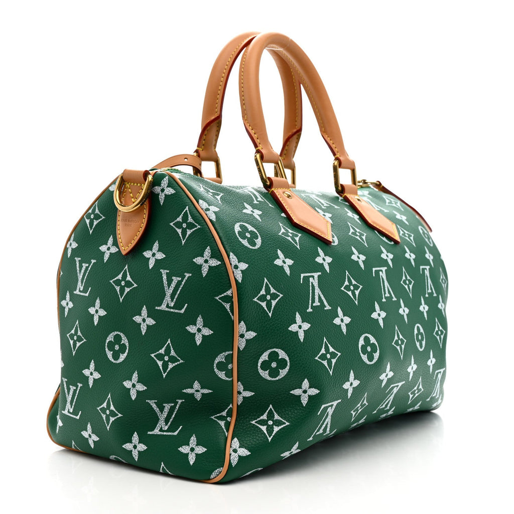 Calfskin Monogram Speedy P9 Bandouliere 30 Green