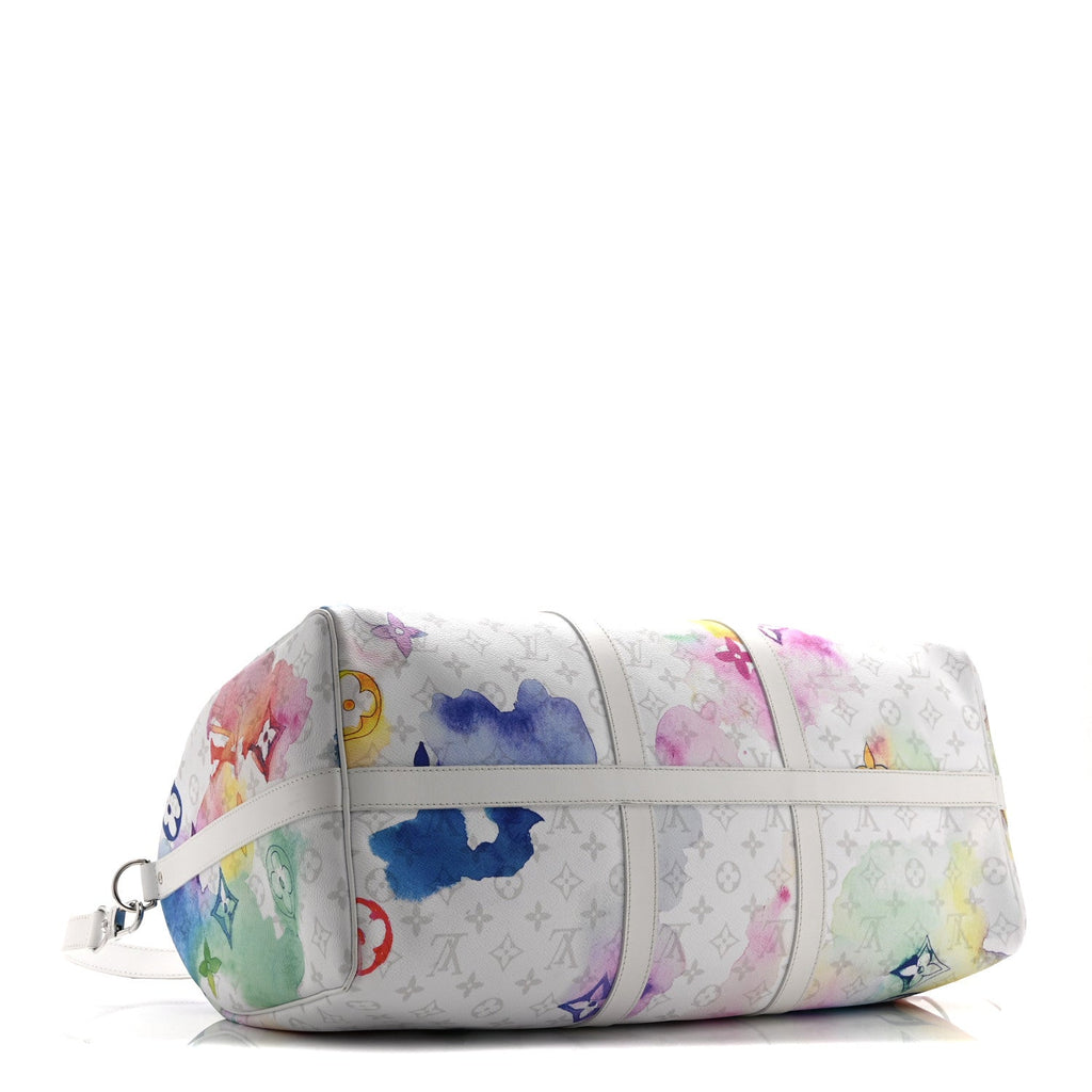 MONOGRAM WATERCOLOR KEEPALL BANDOULIERE 50 MULTICOLOR