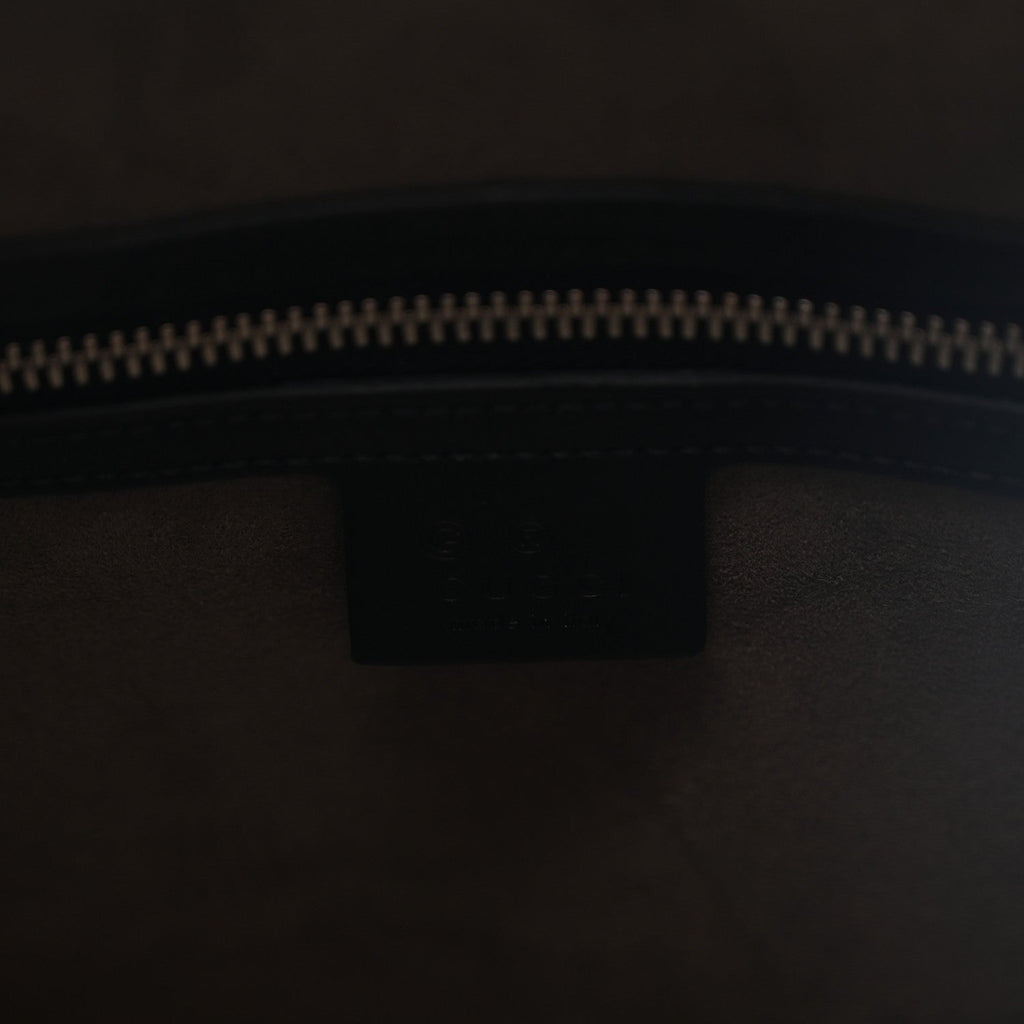 GG Supreme Monogram Selleria Calfskin Medium Duffle Beige Ebony Black