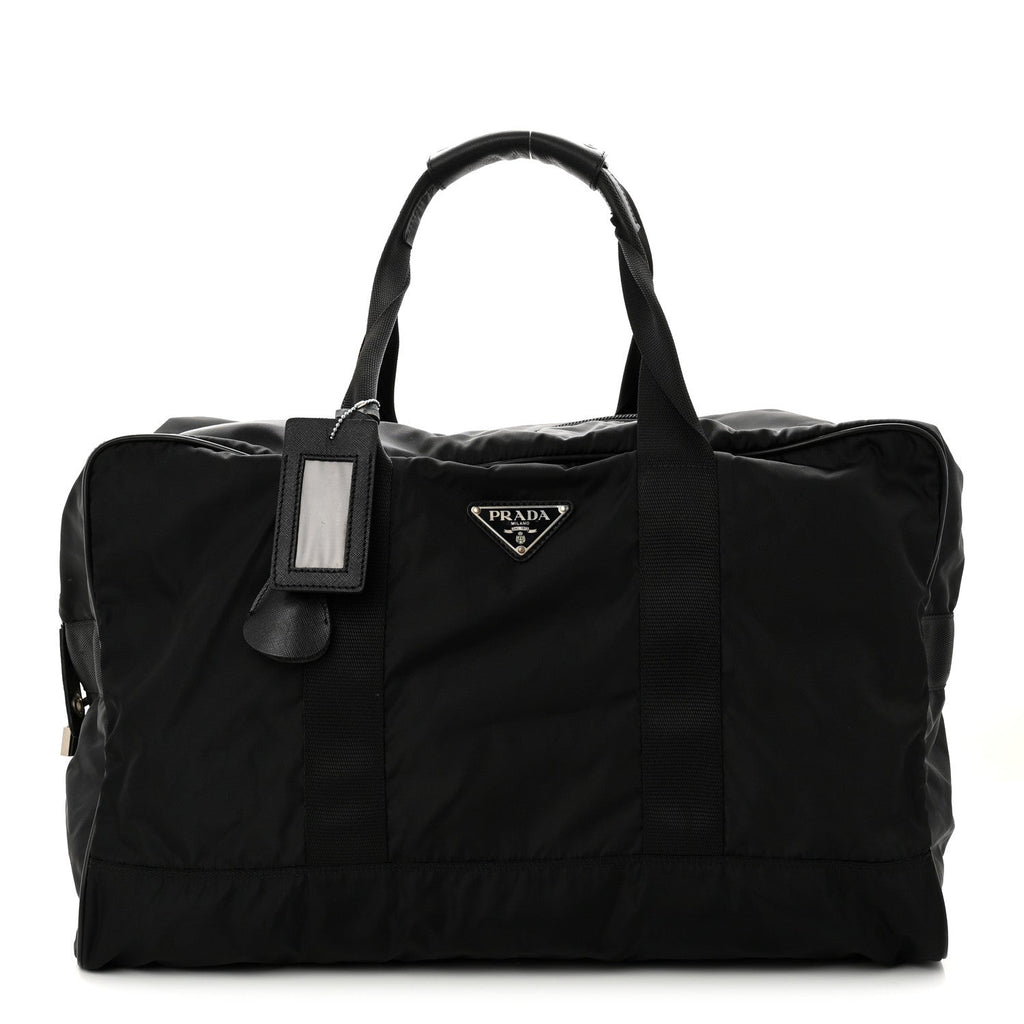 Tessuto Nylon Saffiano Carry On Travel Bag Black