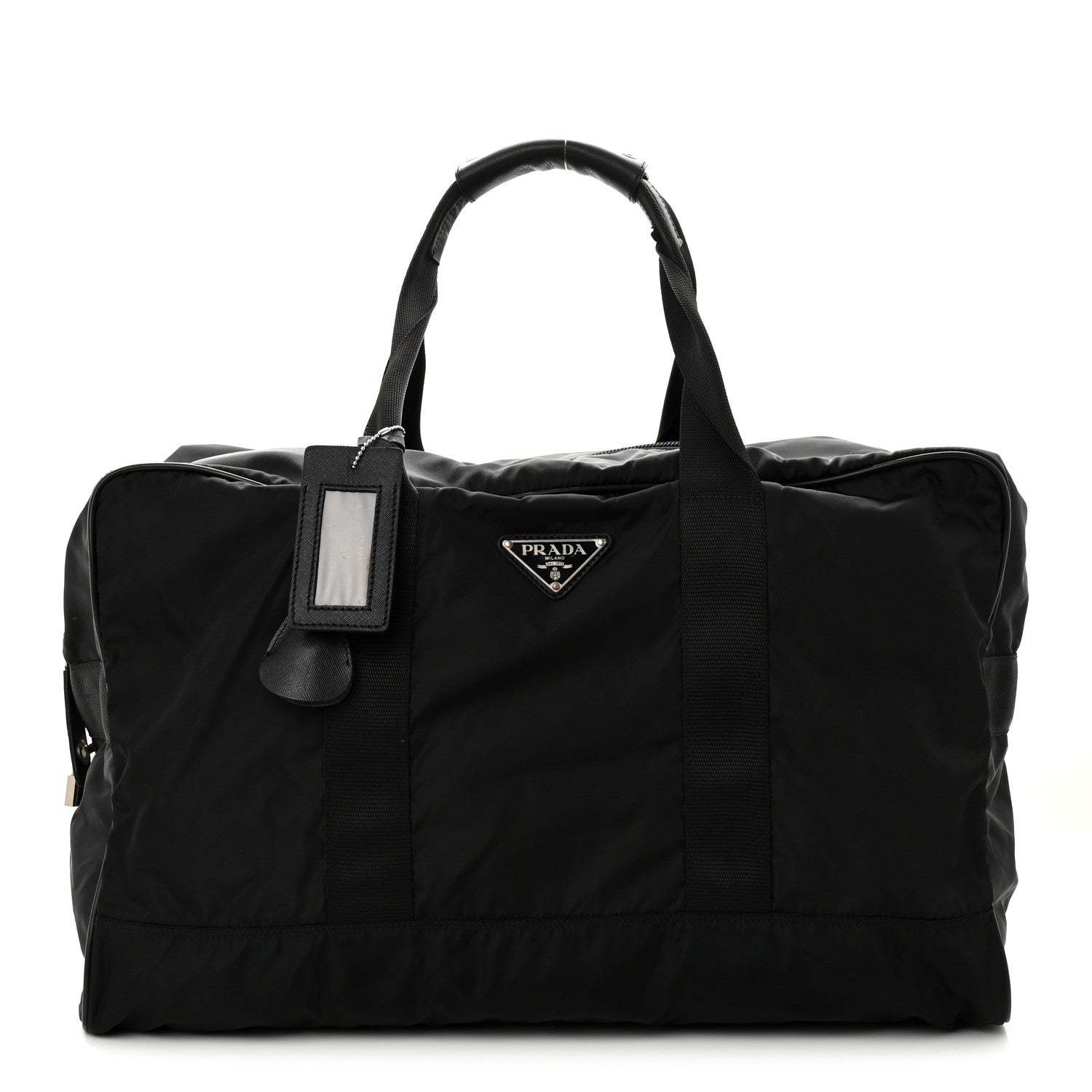 Tessuto Nylon Saffiano Carry On Travel Bag Black