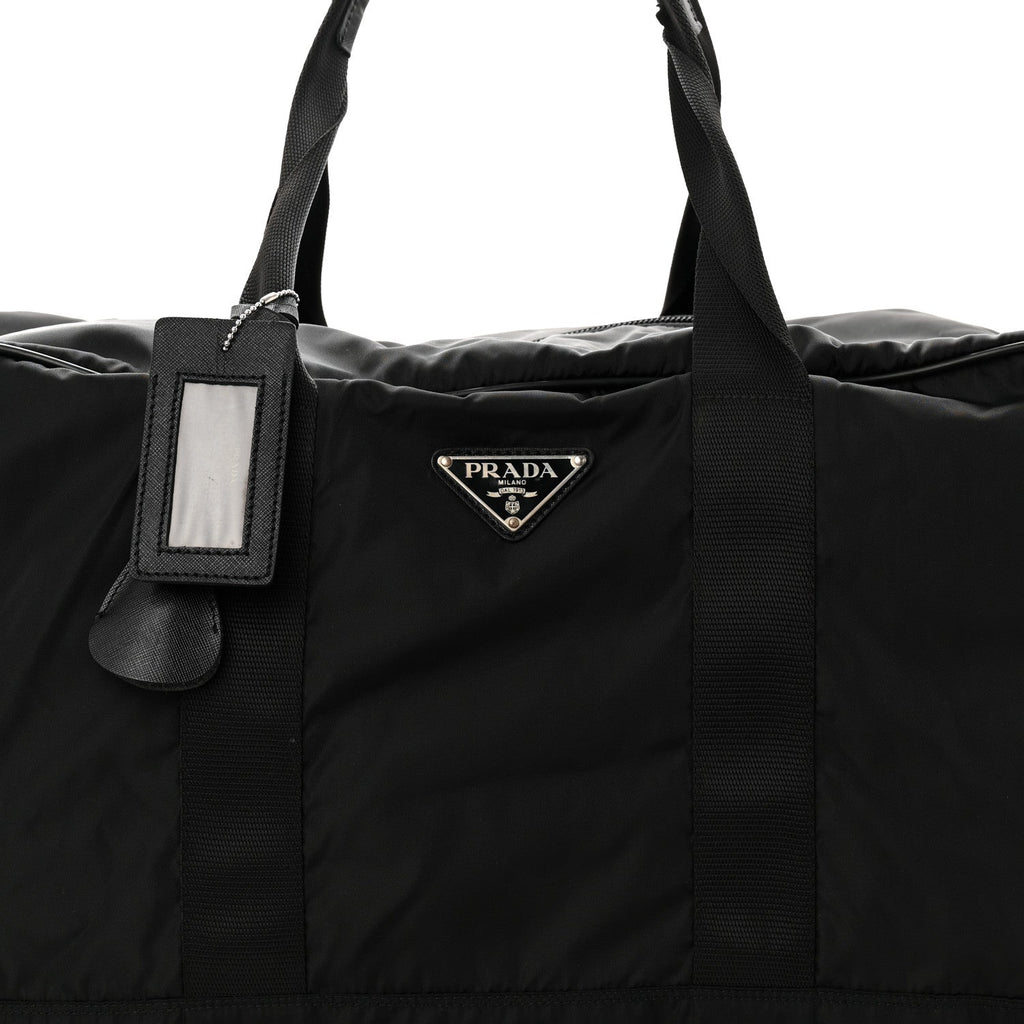 Tessuto Nylon Saffiano Carry On Travel Bag Black