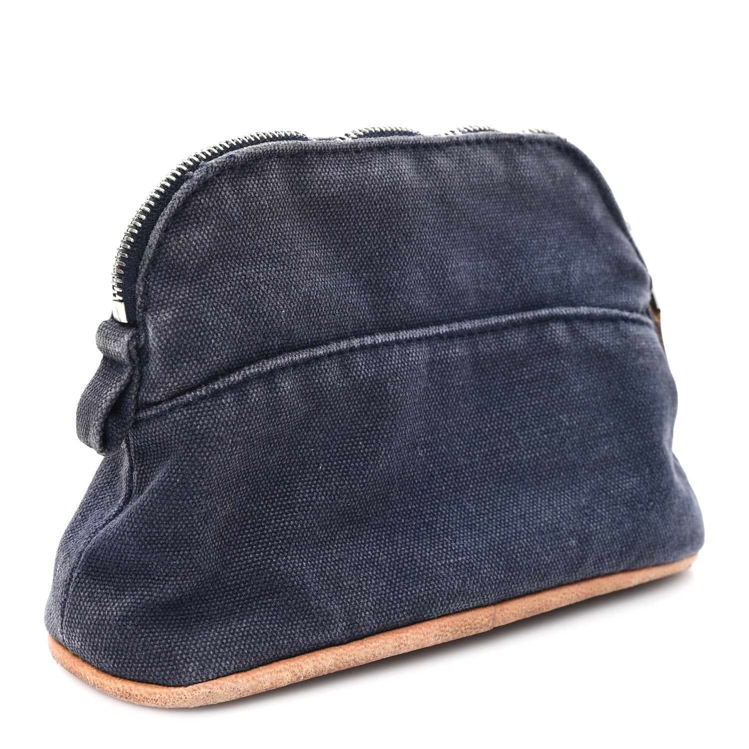 COTTON CANVAS BOCOTTON CANVAS MINI MINI BOLIDE TRAVEL COSMETIC POUCH BLACK