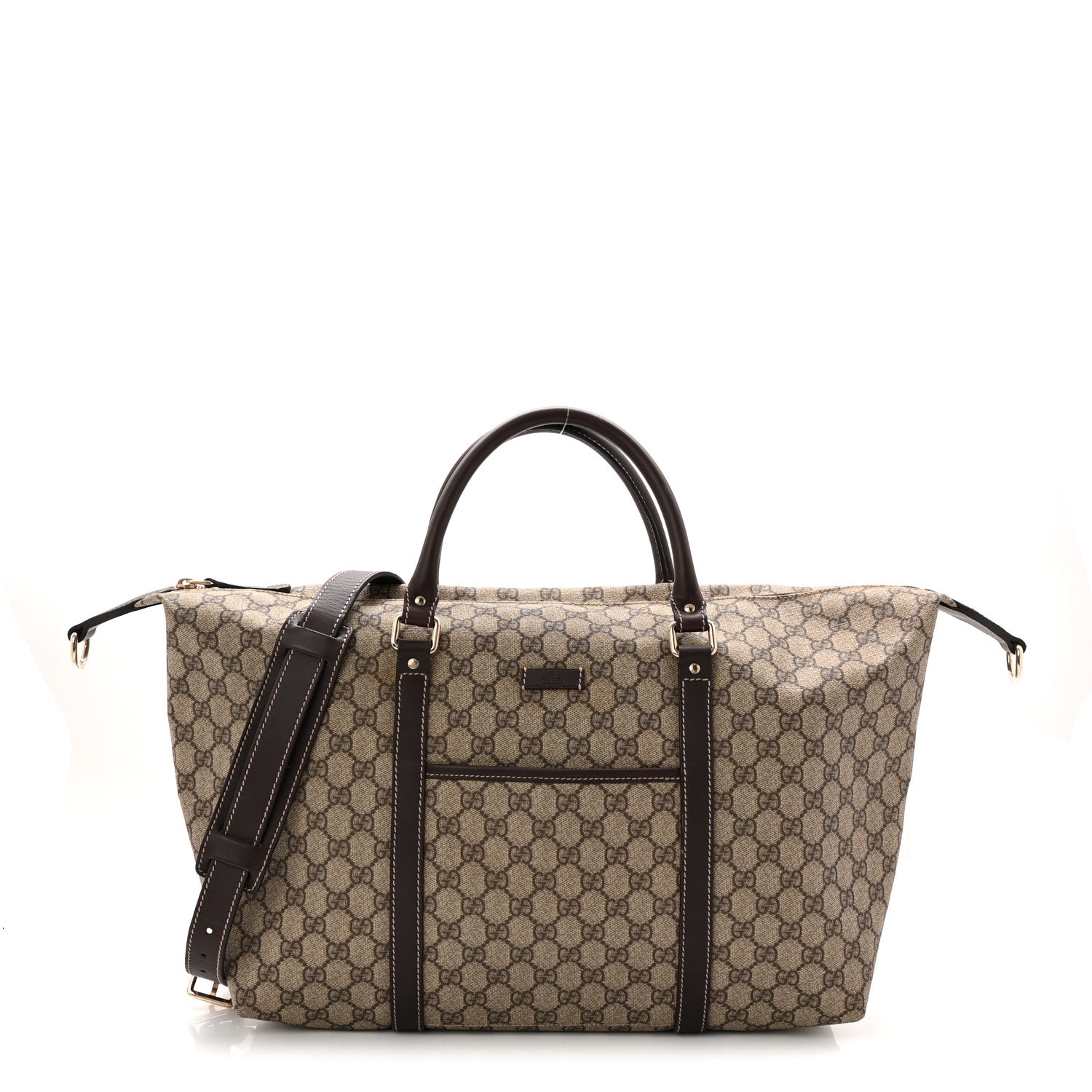 GG PLUS MONOGRAM BOSTON CARRY ON DUFFLE BAG BLACK