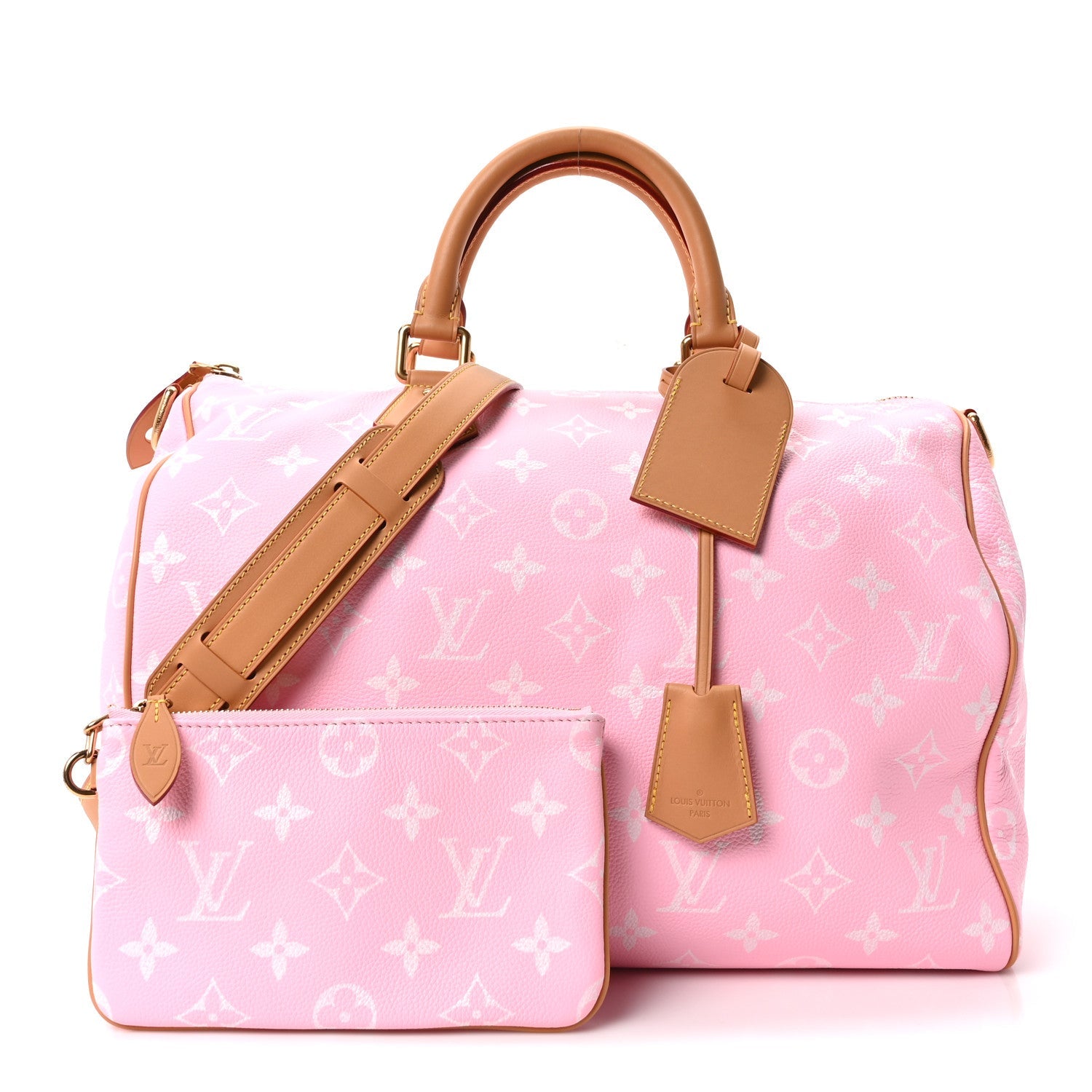 CALFSKIN MONOGRAM SPEEDY P9 BANDOULIERE 40 CANDY