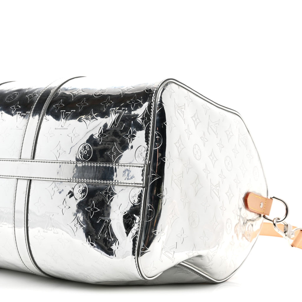 MONOGRAM MIRROR KEEPALL BANDOULIERE 50 SILVER