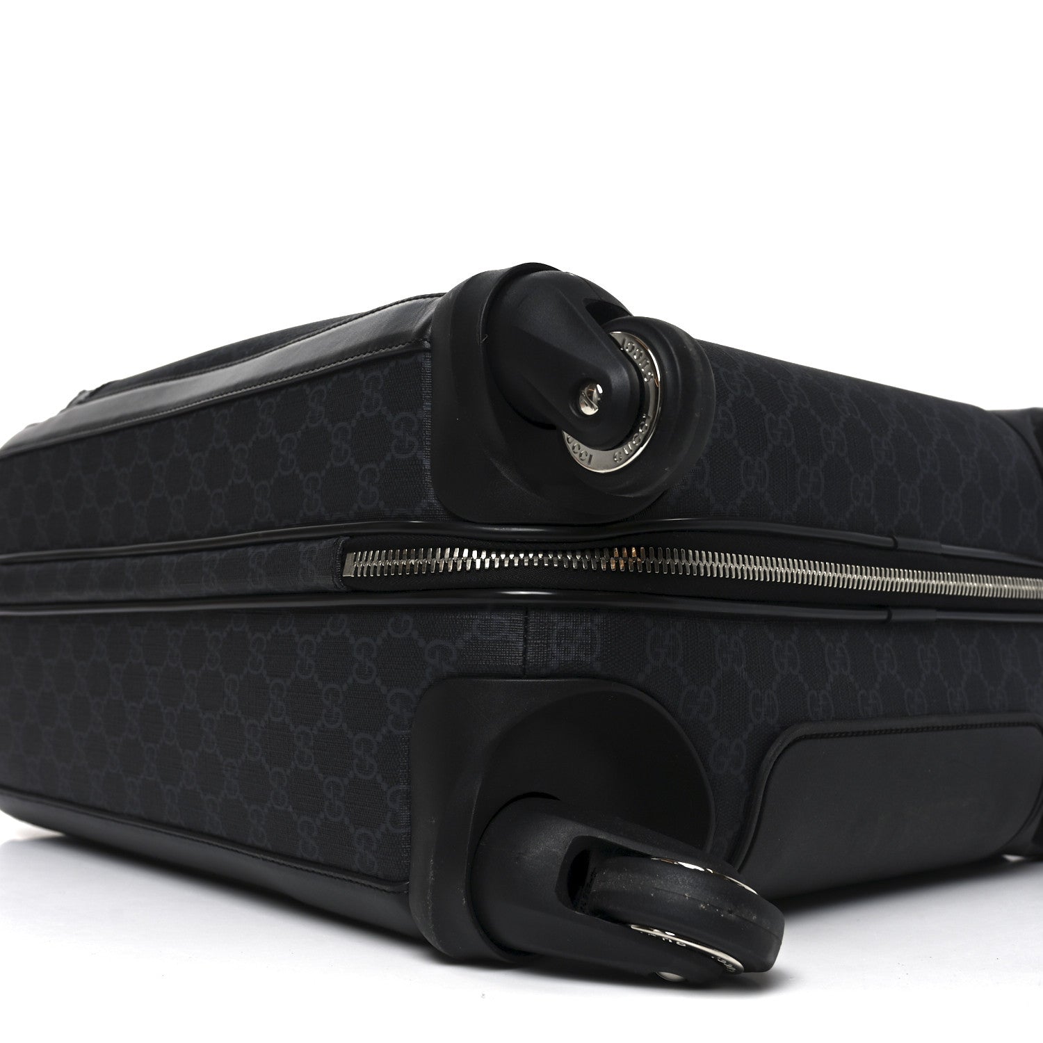 GG SUPREME MONOGRAM CALFSKIN CABIN TROLLEY BLACK