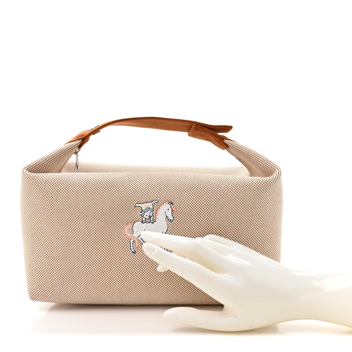 CANVAS LARGE BRIDE-A-BRAC CABRIOLE CASE BISCUIT