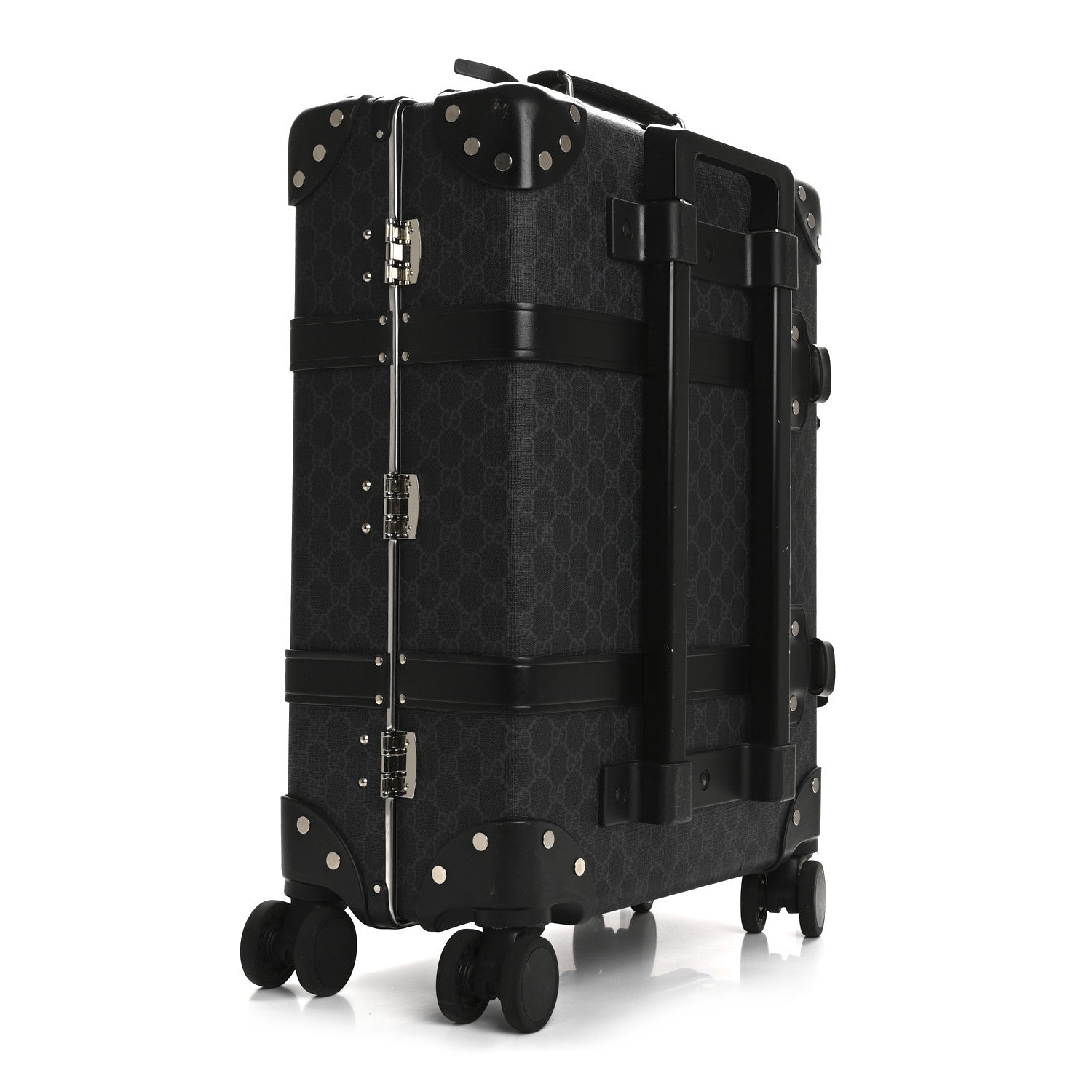 GG Supreme Monogram Globe-Trotter Carry-On Black