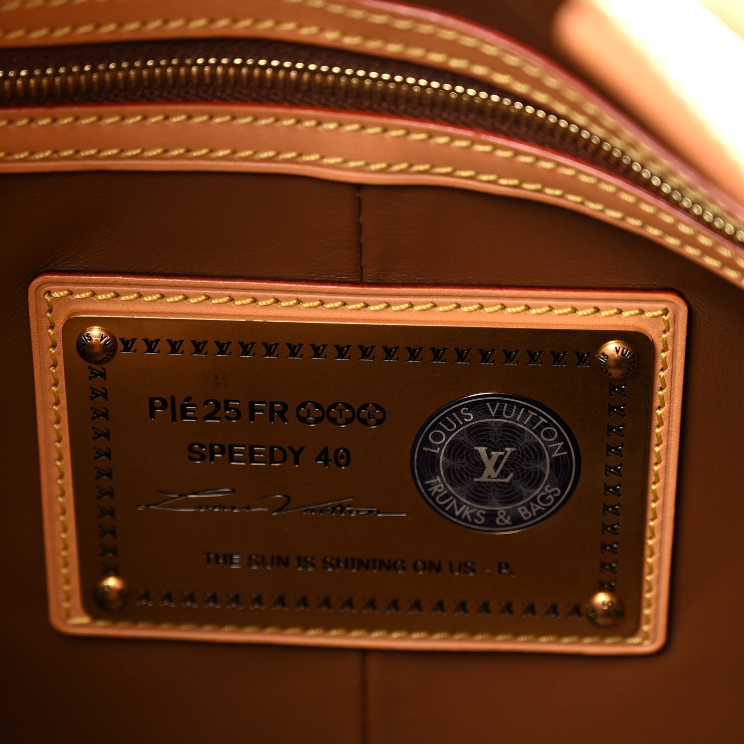 Calfskin Monogram Speedy P9 Bandouliere 40 Candy