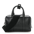 CALFSKIN GG TENNIS EMBOSSED MINI DUFFLE BAG BLACK