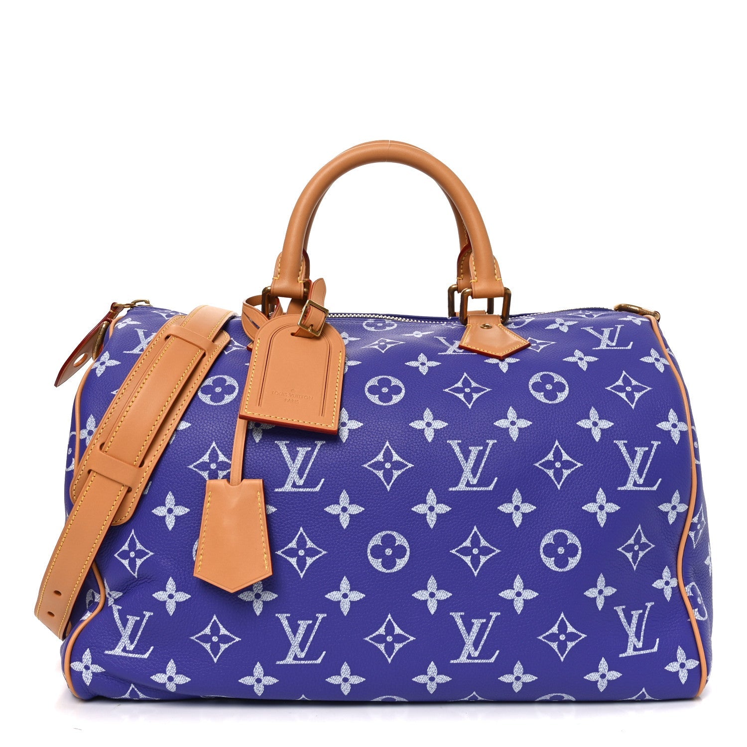 Calfskin Monogram Speedy P9 Bandouliere 40 Amethyst