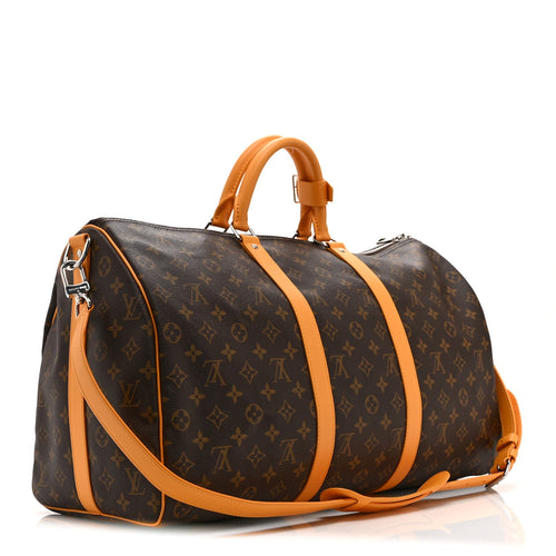 MONOGRAM MACASSAR KEEPALL BANDOULIERE 50 SAFRAN YELLOW