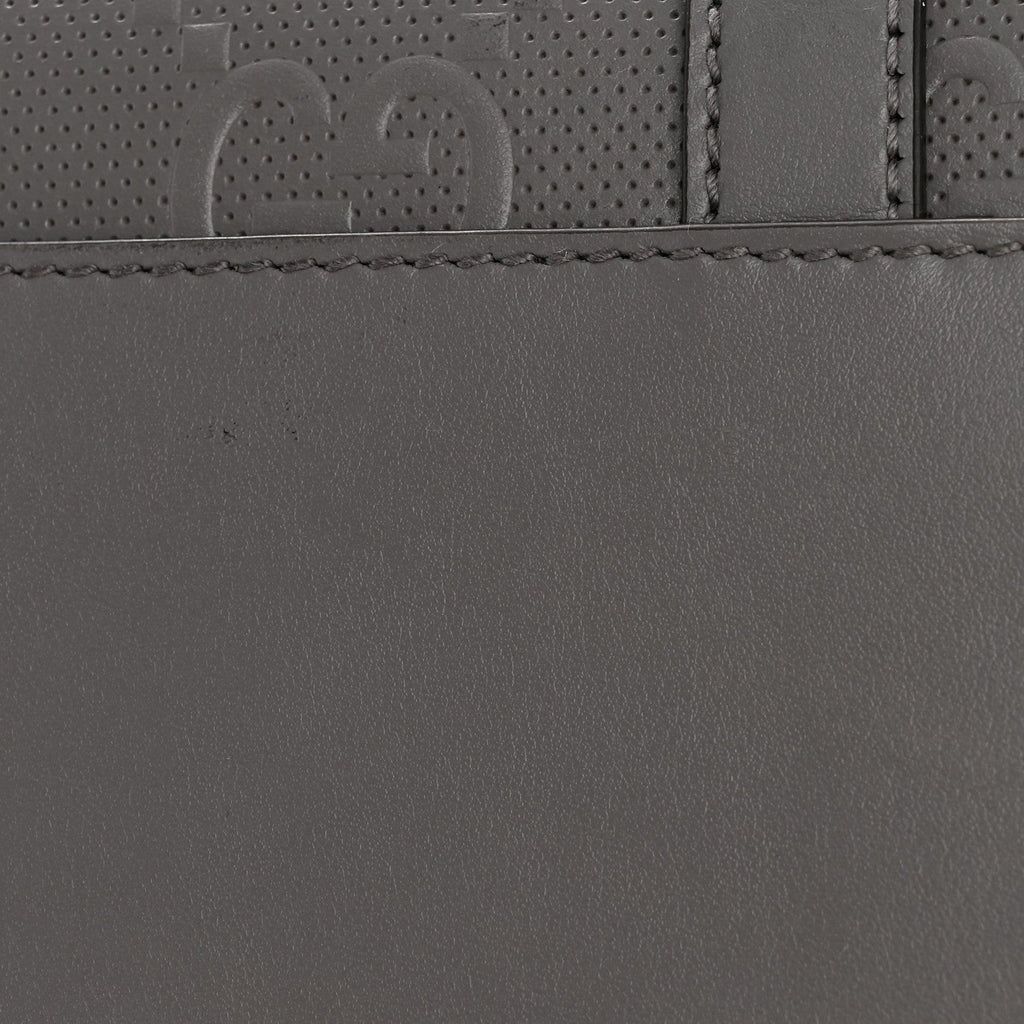 Calfskin GG Tennis Embossed Duffle Bag Grey