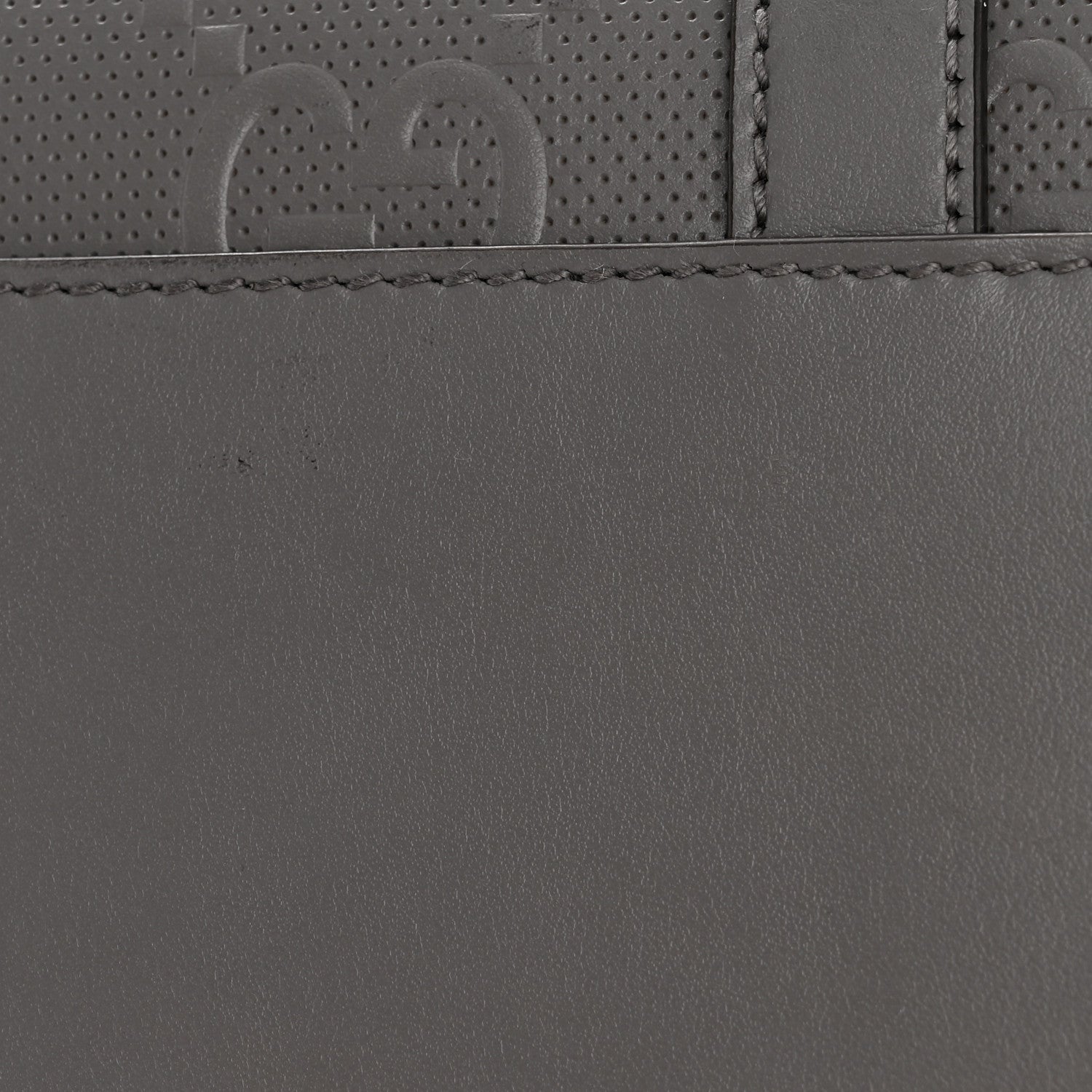 Calfskin GG Tennis Embossed Duffle Bag Grey