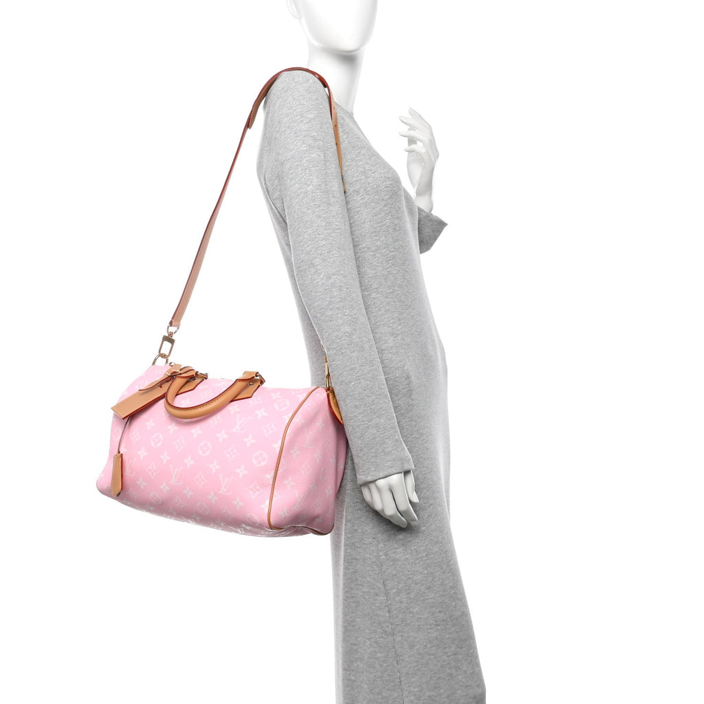 Calfskin Monogram Speedy P9 Bandouliere 30 Candy