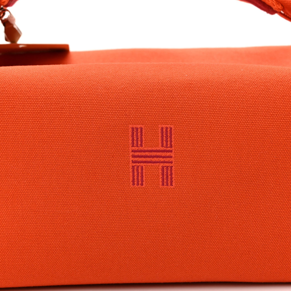Canvas Large Bride-A-Brac Pouch Orange Feu Burgundy