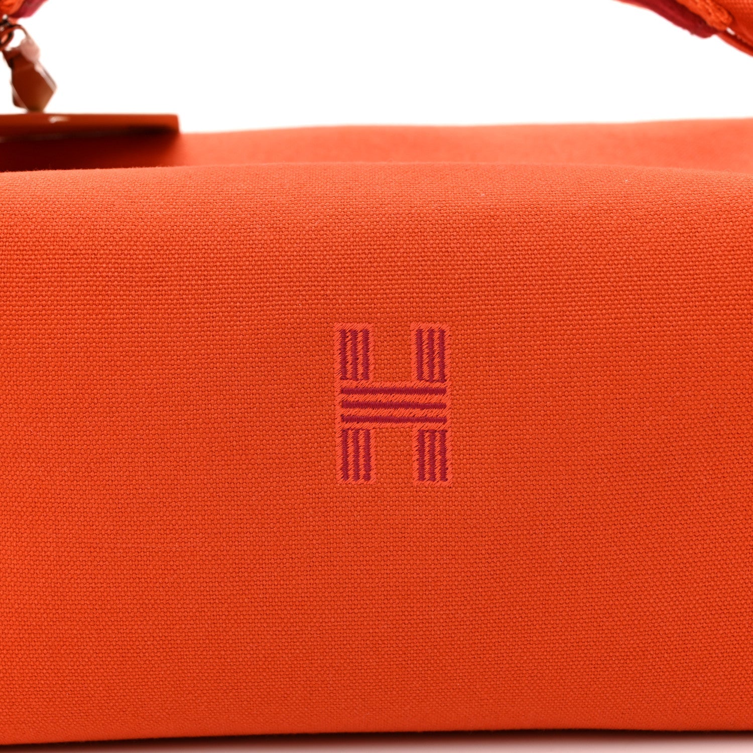 Canvas Large Bride-A-Brac Pouch Orange Feu Burgundy