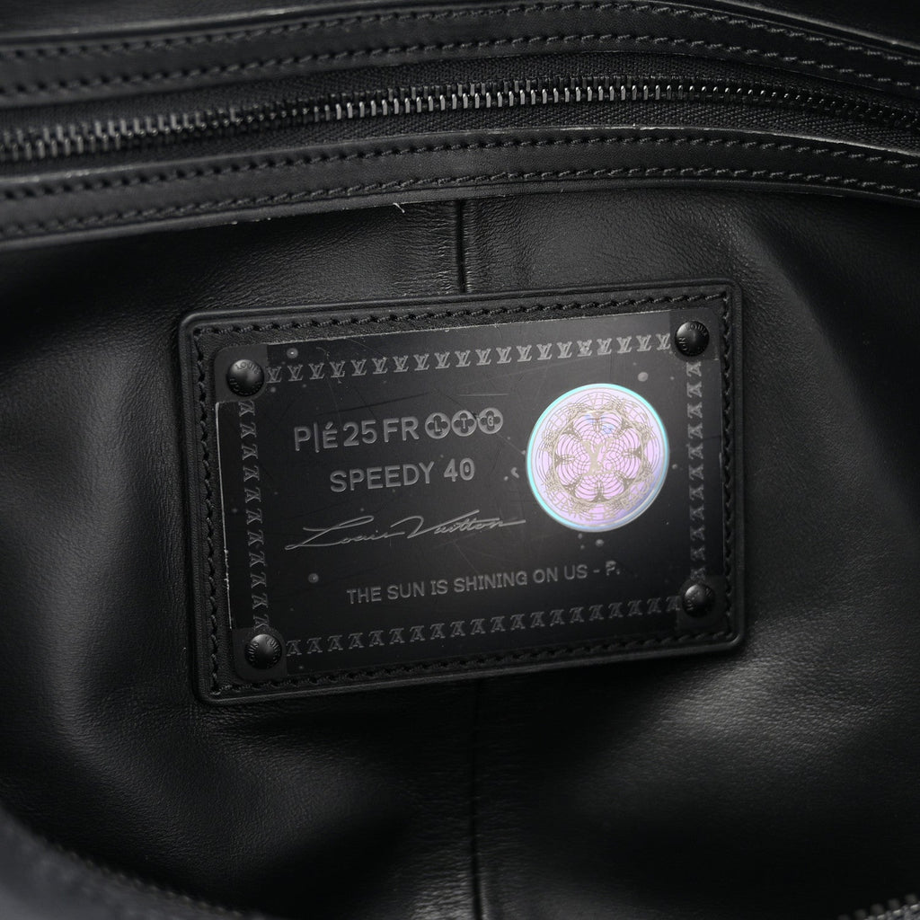CALFSKIN MONOGRAM SPEEDY P9 BANDOULIERE 40 ULTRA BLACK