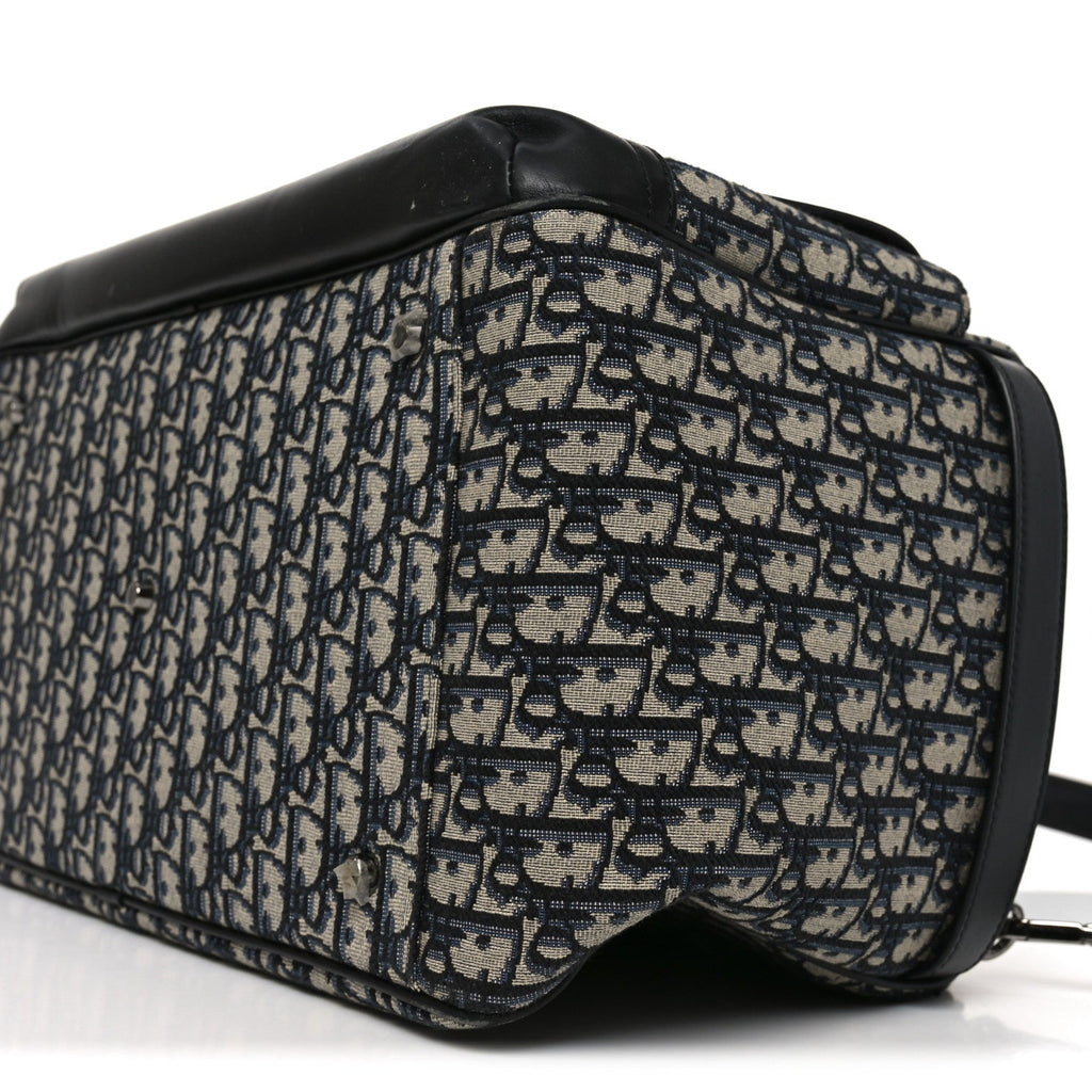 OBLIQUE CALFSKIN HIT THE ROAD PET CARRIER BLUE