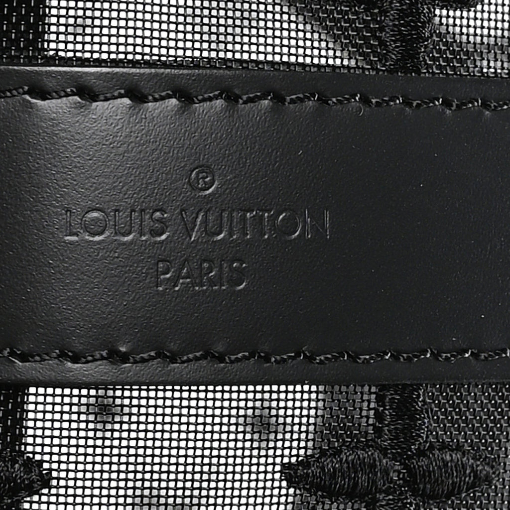MONOGRAM SEE THROUGH KEEPALL BANDOULIERE 50 BLACK