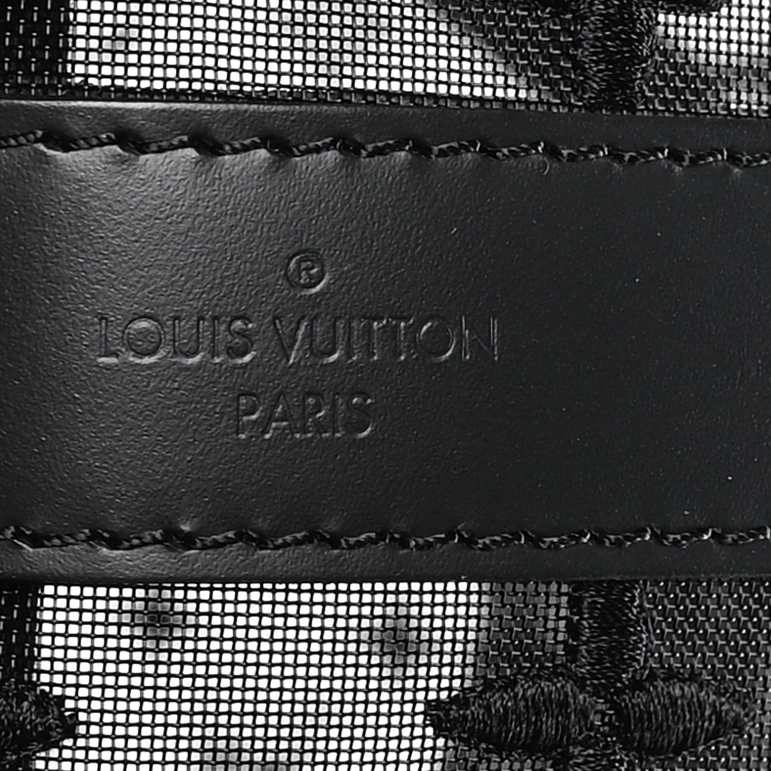 MONOGRAM SEE THROUGH KEEPALL BANDOULIERE 50 BLACK