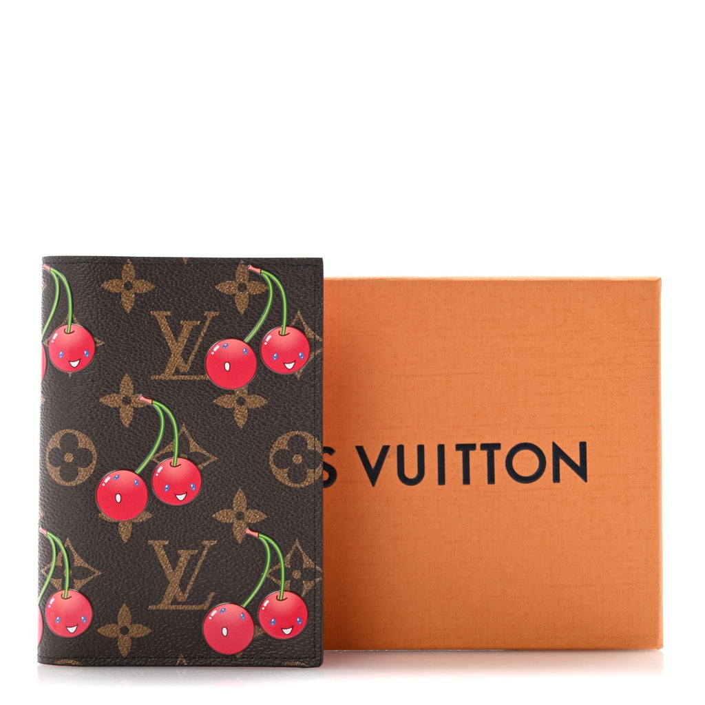 LV X TM MONOGRAM CERISES PASSPORT COVER